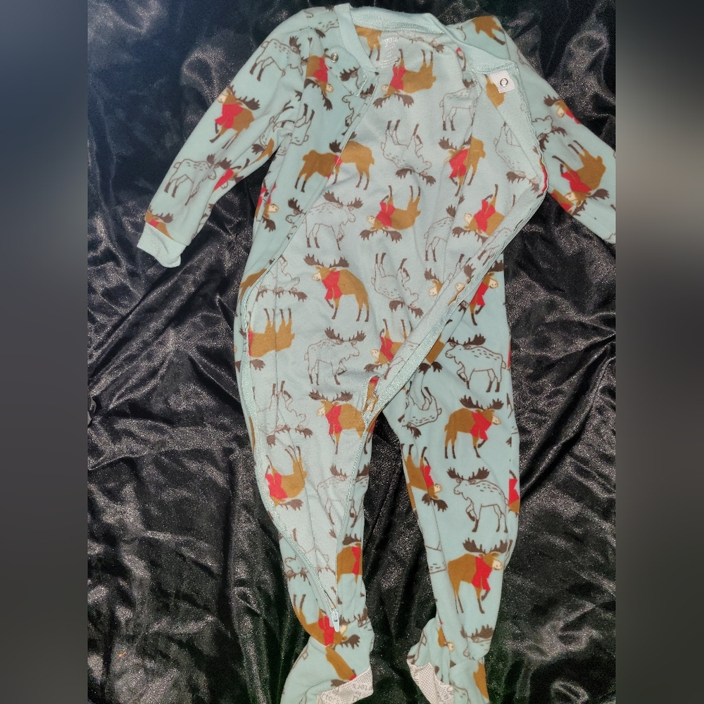 Kids Reindeer Print One Piece Pajamas 2T